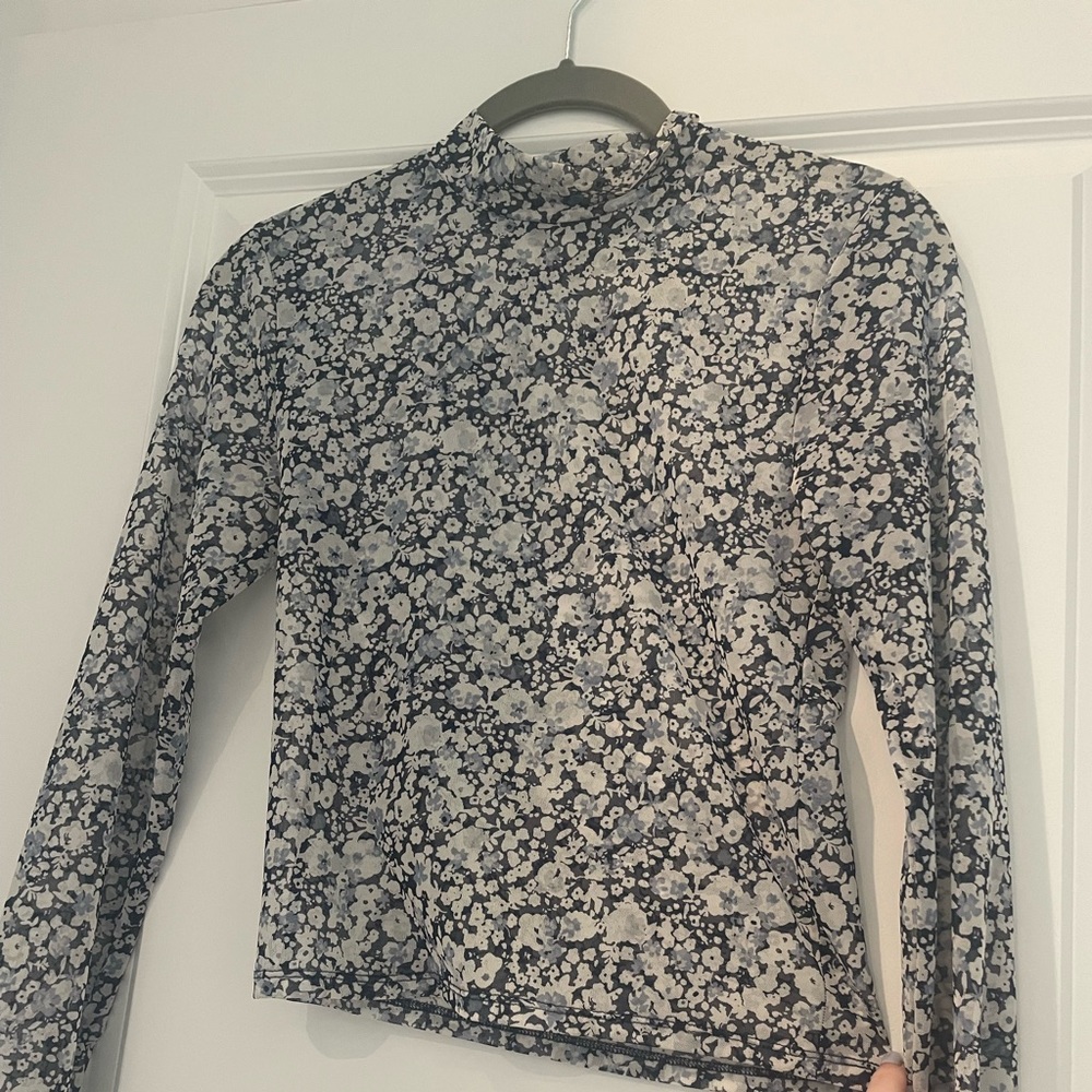 Abercrombie and Fitch sheer mock neck top